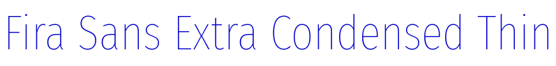 Fira Sans Extra Condensed Thin police de caractère